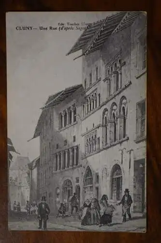 Ak Cluny Une Rue dápres Sagot), um 1910 nicht gelaufen