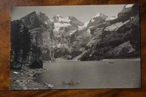 Ak Kandersteg, Öschinensee, Blumlisalp - FRündhorn, um 1920 nicht gelaufen