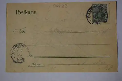 Ak Gruss aus Königerode, Totalansicht, Gasthof zum goldenen Stern  1904 gelaufen