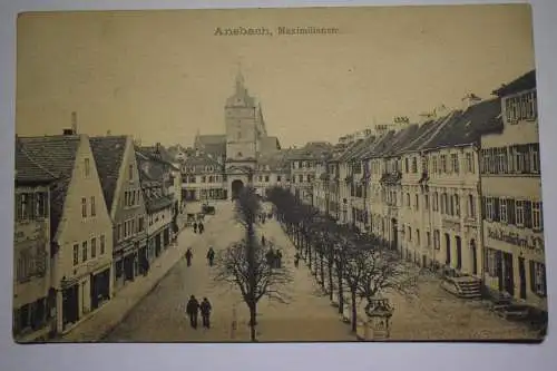 Ak Ansbach, Maximilianstraße, 1918 gelaufen