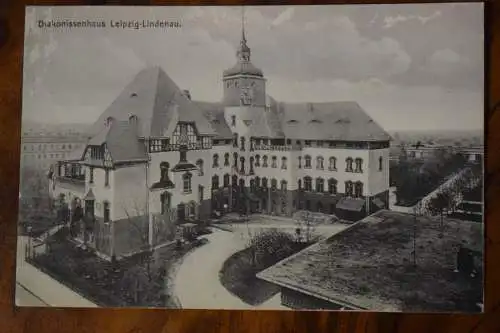 AK Diakonissenhaus Leipzig-Lindenau, 1913 gelaufen