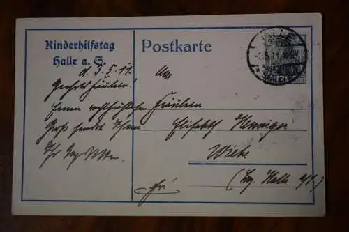 AK Halle, Kinderhilfstag, 1911 gelaufen