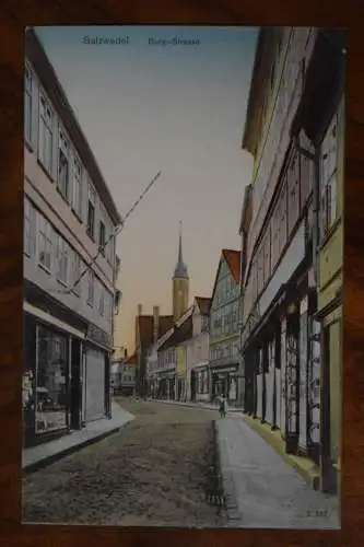 AK Salzwedel, Burg-Strasse, 1911 gelaufen