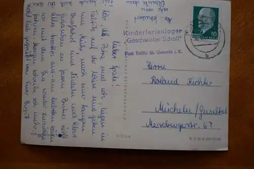 Ak Kinderferienlager "Geschwister Scholl" Taltitz VEB Kombinat Espenhain 1963