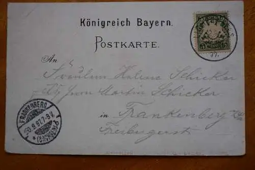 Ak Gruss aus dem Mainthal, Lichtenfels, Schloss Banz, 1897 gelaufen