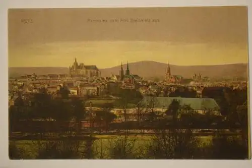 Ak Metz, Panorama vom Fort Steinmetz aus, um 1914 gelaufen Feldpost