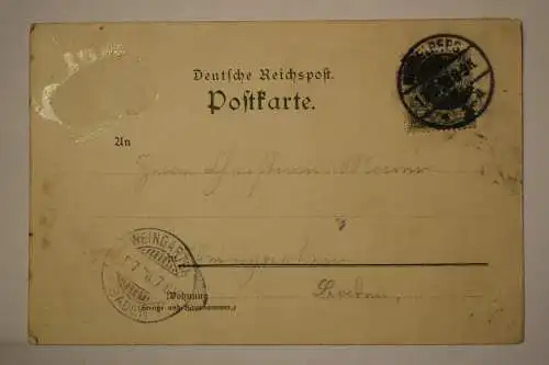 Ak Gruss aus Heidelberg, Hotel Garni, Hotel zum Perkeo, H. Zeuner 1898 gelaufen