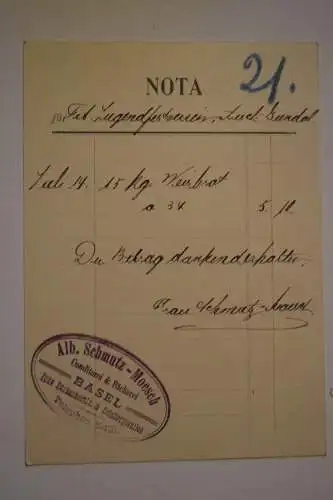 Ak Conditorei und Bäckerei Albert Schmutz Maesch, Basel, Bestellkarte