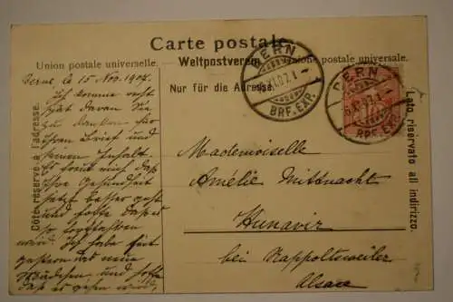 Ak Bern, Aare mit Stalden und Altenberg, um 1907 gelaufen