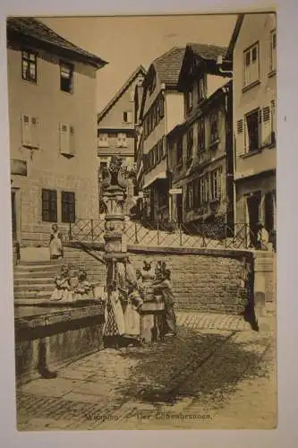 Ak Wimpfen - Der Löwenbrunnen,  um 1906 gelaufen