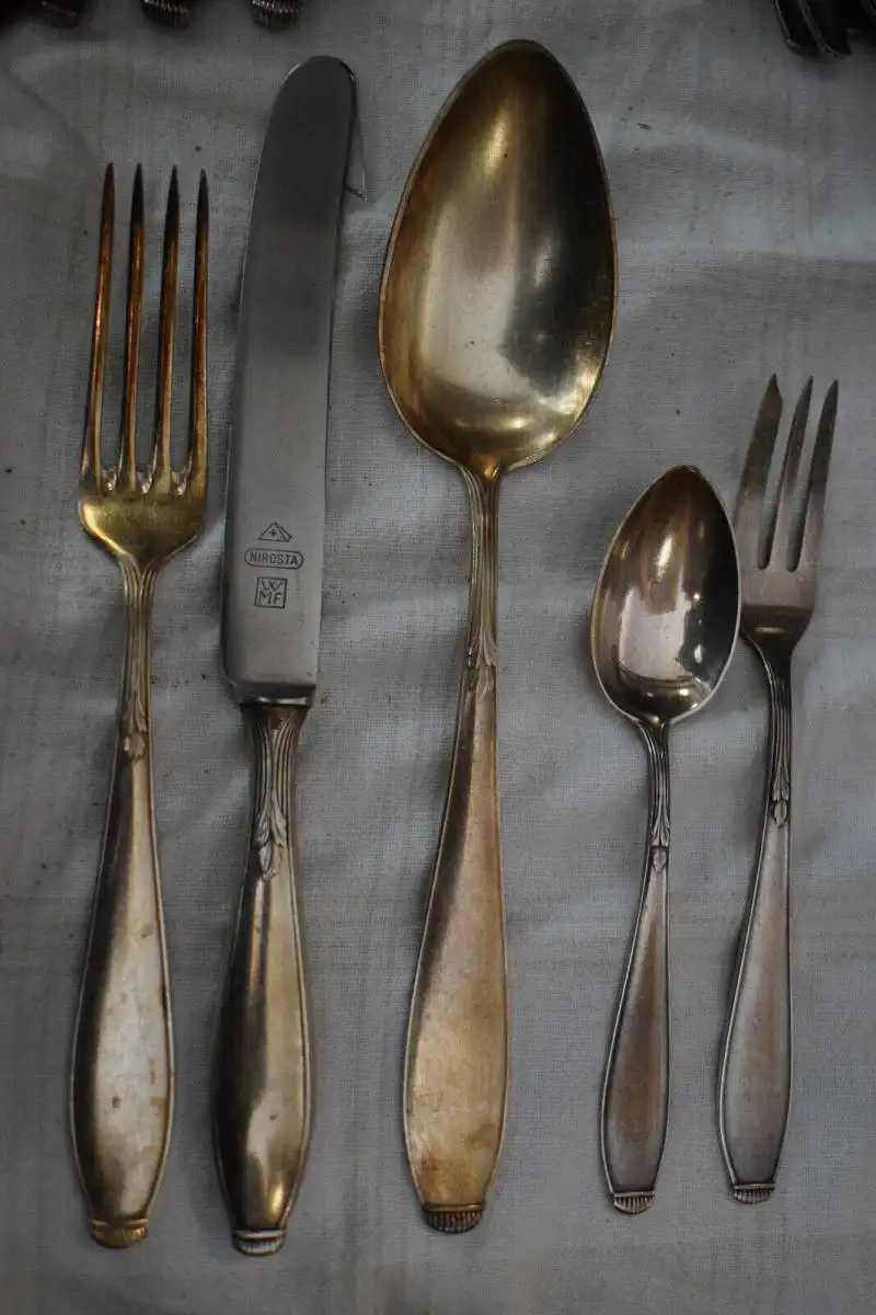 Besteck WMF 59 Teile,  90 Auflage, kleines Besteck, Frühstücksbesteck 6