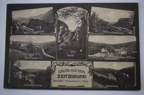 Ak Gruss aus dem Zeitzgrund, Hermsdorf - Klosterlausnitz - Roda,  um 1910