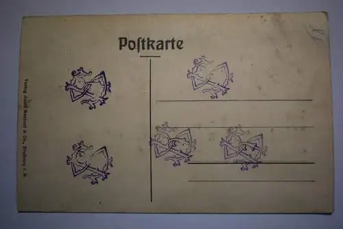 Ak Freiburg i. B., Schwabentorbrücke, Prägekarte, um 1910 nicht gelaufen