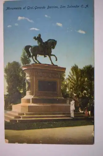 AK Monumento al Gral. Gerardo Barrios, San Salvador, um 1915 gelaufen