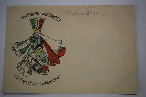 Ak Thuringia sei´s Panier, Für Ehre, Freiheit u. Vaterland, Stiftungsfest 1922