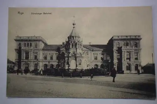 Ak Riga, Dünaburger Bahnhof, um 1910 nicht gelaufen