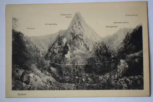 Ak Bodetal, von Schurre, Winzenburg, Königsruhe, Hexentans Hirschgrund um 1910