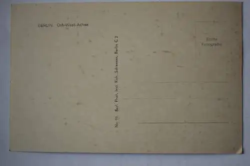 Ak Berlin Ost-West-Achse,  Echt Foto, um 1930 nicht gelaufen