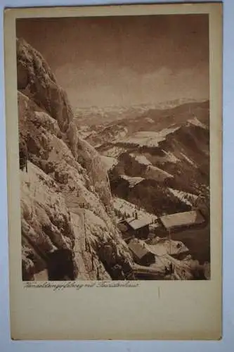 Ak Wendelsteingipfelweg mit Touristenhaus,  um 1910 nicht gelaufen