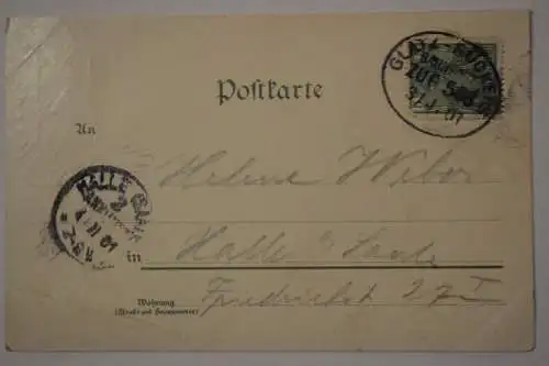 Ak Bad Reinerz, Bahnpost Glatz - Rückers Zug 568, 1901 gelaufen