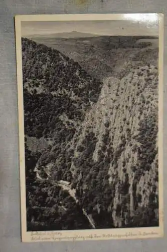 Ak Bodetal i. Harz, Blick vom Hexentanzplatz auf den Roßtrappenfelsen 1937 gel.