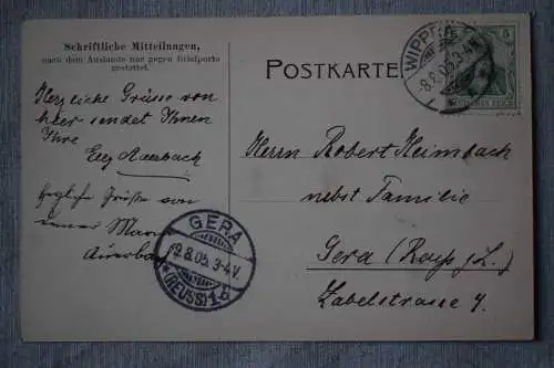 Ak Schloss Rammelburg b. Wippra,  1905 gelaufen