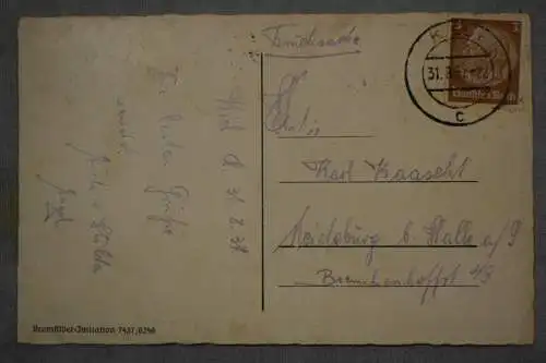 Ak Segelschulschiff Gorch Fock,  1937 gelaufen