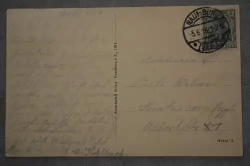 Ak Blick auf den Bismarckturm - Naumburg und Schulpforta,  1916 gelaufen