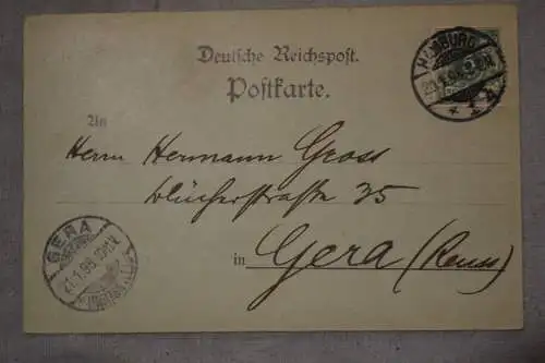 Ak Hamburg  Fleth beim alten Rathaus, Mondscheinkarte, 1898 gelaufen