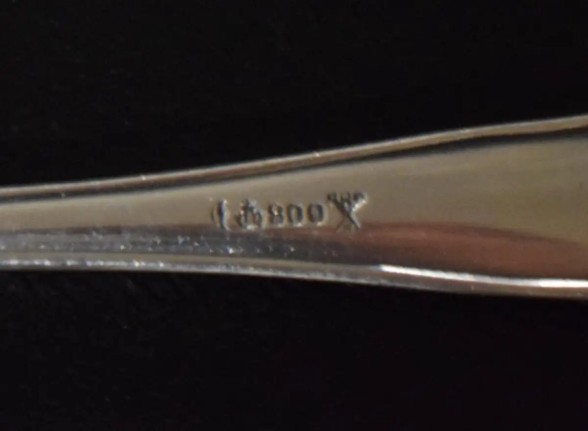 Besteck Silber 800 Halbmond u. Krone, 48 Teile, sehr guter Zustand! 2