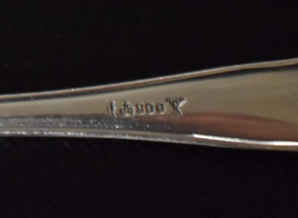 Besteck Silber 800 Halbmond u. Krone, 48 Teile, sehr guter Zustand! 2