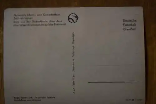 Nationale Mahn-und Gedenkstätte Sachsenhausen, 1961 nicht gelaufen