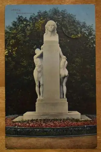 Leipzig, Schillerdenkmal 1915 gelaufen