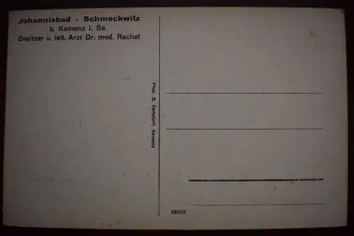 Ak Johannisbad Schmeckwitz b. Kamenz i.Sa., um 1910 nicht gelaufen