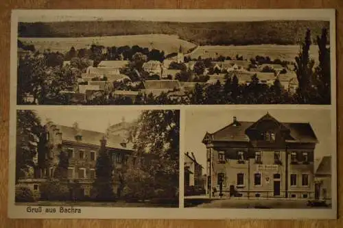 AK Gruß aus Bachra, Gastwirtschaft Otto Bastian, 1932 gelaufen