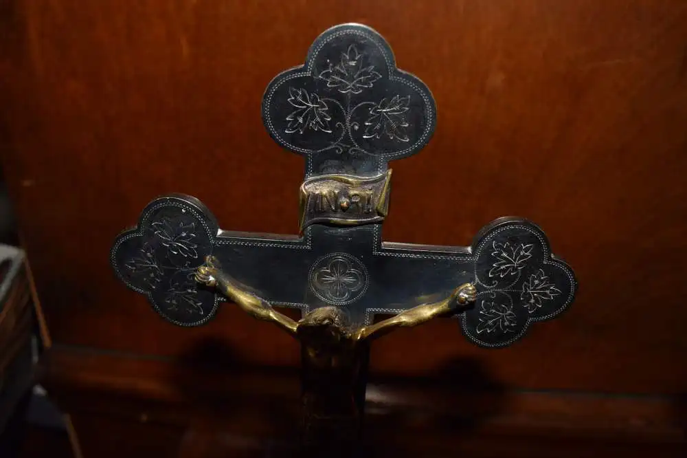 2 Altarkreuze von J. Schlossarek, Breslau, sehr guter Zustand! 1