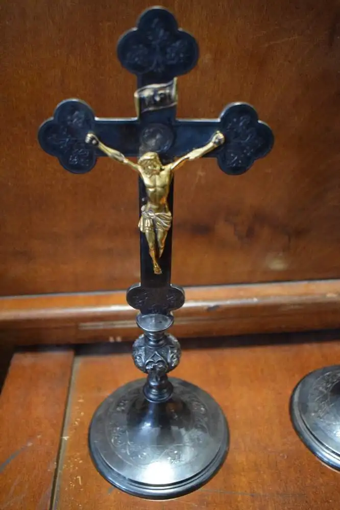 2 Altarkreuze von J. Schlossarek, Breslau, sehr guter Zustand! 10