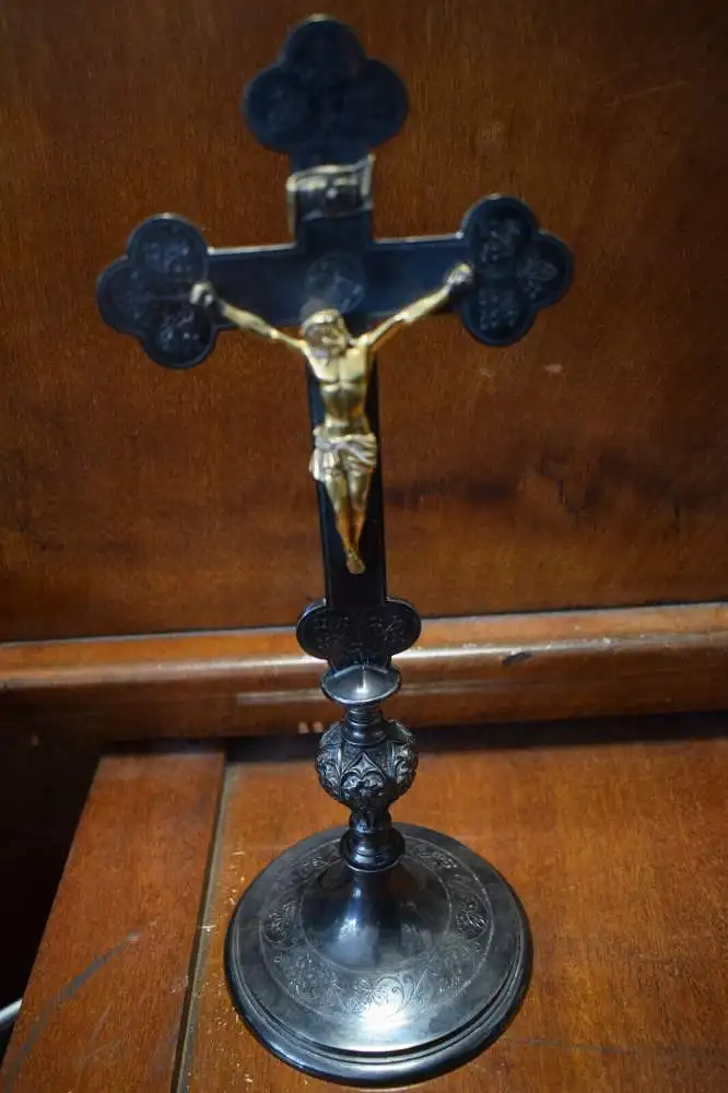2 Altarkreuze von J. Schlossarek, Breslau, sehr guter Zustand! 11