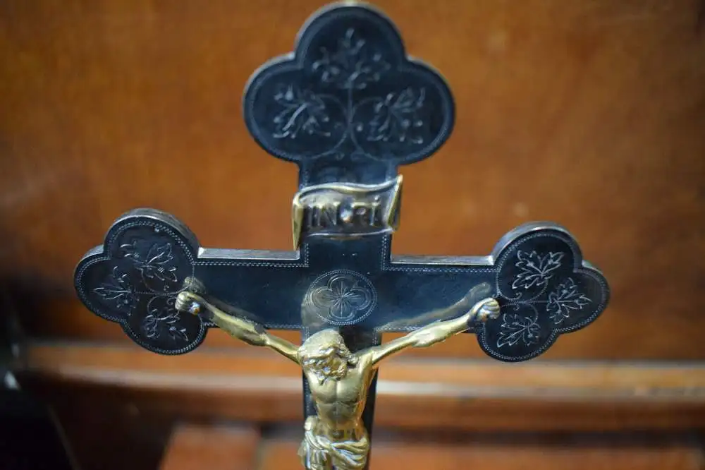 2 Altarkreuze von J. Schlossarek, Breslau, sehr guter Zustand! 6