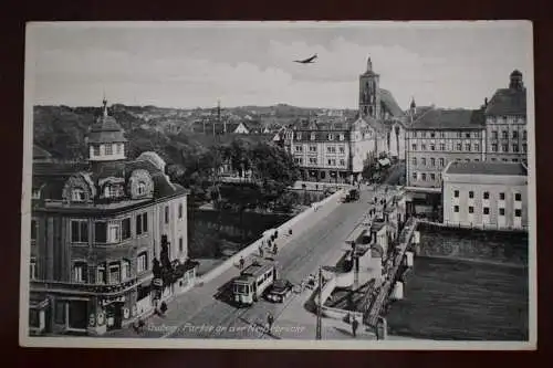 Ak Guben, Partie an der Neißebrücke, 1937 gelaufen