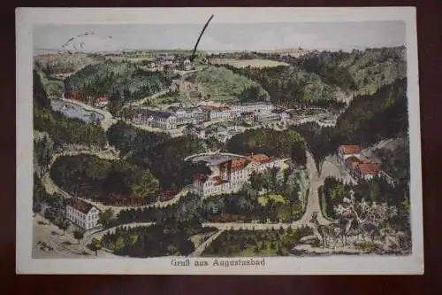 Ak Gruß aus Augustusbad 1926 gelaufen