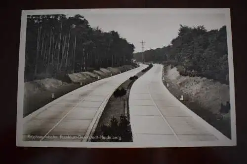 Ak Reichsautobahn FRankfurt - Darmstadt - Heidelberg, 1935 gelaufen