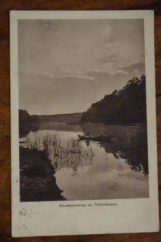 Ak Abendstimmung am Schlachtensee, um 1920 gelaufen