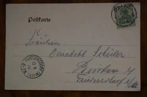 Ak Peitz N.-L. Rathaus und Stadtkirche, 1904 gelaufen