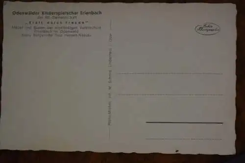 Ak Odenwälder Kinderspielschar Erlenbach, "Kraft durch Freude" um 1942 n. gel.