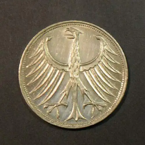 Deutschland 5 Mark 1973 F Silberadler BRD DM Silber, guter Zustand