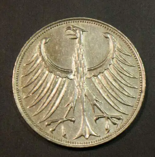 Deutschland 5 Mark 1969 D Silberadler BRD DM Silber, guter Zustand
