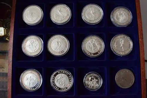 21x Olympische Spiele + 3 Medaillen, Barcelona, 1992, Silber, Sporthilfe, PP,