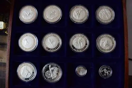 21x Olympische Spiele + 3 Medaillen, Barcelona, 1992, Silber, Sporthilfe, PP,