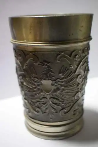 Alter Zinnbecher Becher Zinn, Adler Deutschland, Österreich 